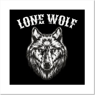 Lone Wolf Full Moon Biker Men Gift Posters and Art